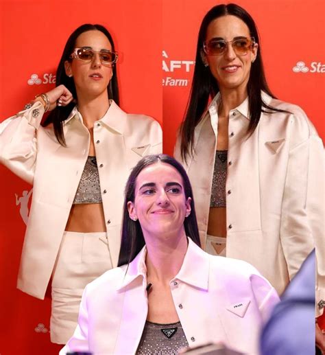 prada clark|The Pointer wears Prada: Caitlin Clark stuns at WNBA draft.